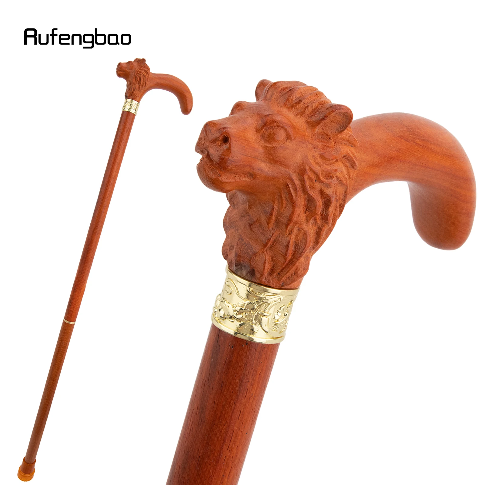 البني الأحمر الأسد خشبية عصا الموضة الزخرفية مصاص دماء تأثيري حفلة الخشب عصا للمشي هالوين الصولجان العصا كروسير 92 سنتيمتر