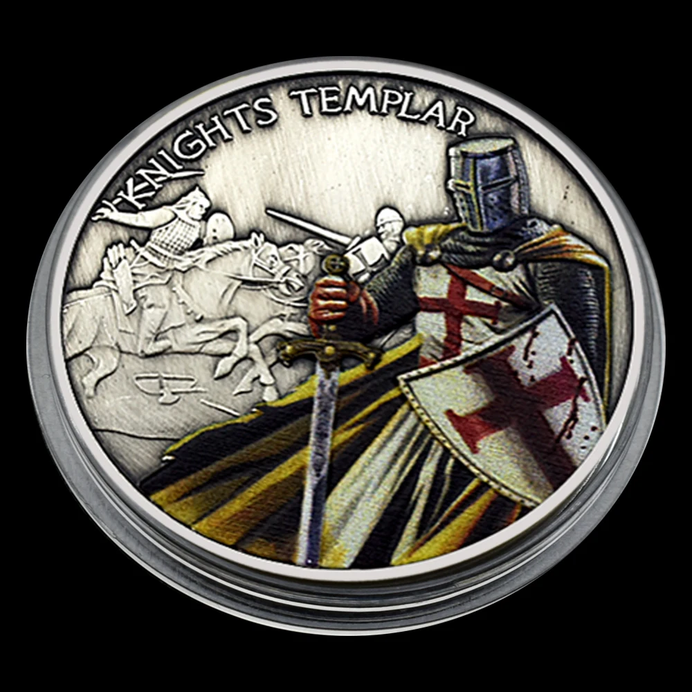 

Knights Templar Silver Coin German Iron Cross Badge 1 Ounce Silver Plated Challenge Coin Fans Collect Gift