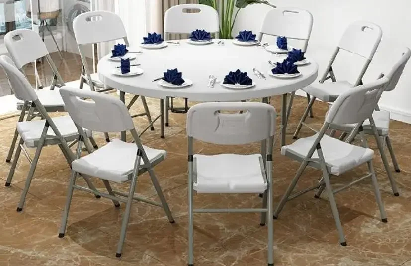 

'china wholesale modern metal outdoor banquet round plastic folding table