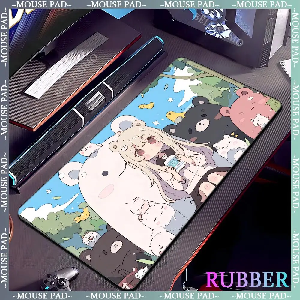 

Cartoon Monster Large XXL MousePad Cute Girls Game Accessories Game Keyboard Pad Carpet HD Desk mat Lock Edge Rubber Mouse Pad