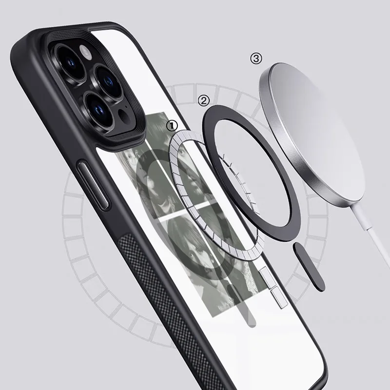 Band The B-Beatles Phone Case Strong Magnetic IPhone 15 14 13 Pro Max 11 12 Mini Alex Mirror Magsafe Wireless Charging Cover