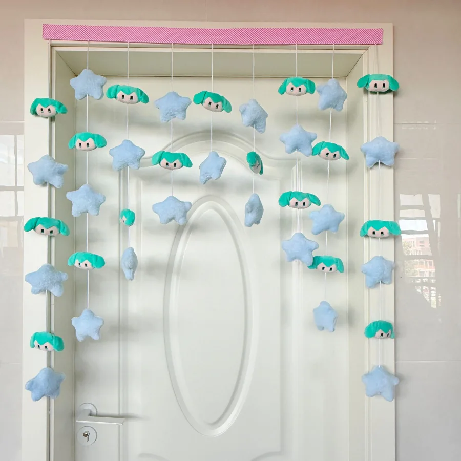 Anime two-dimensional cartoon non-perforated door curtain ornament children's bedroom partition home decoration