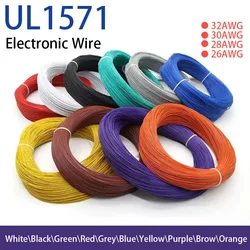5M UL1571 Electronic Wire 32 30 28 26 AWG Copper Wire PVC Insulated Tin-plated Copper Environmental DIY Cord Electronic Cable