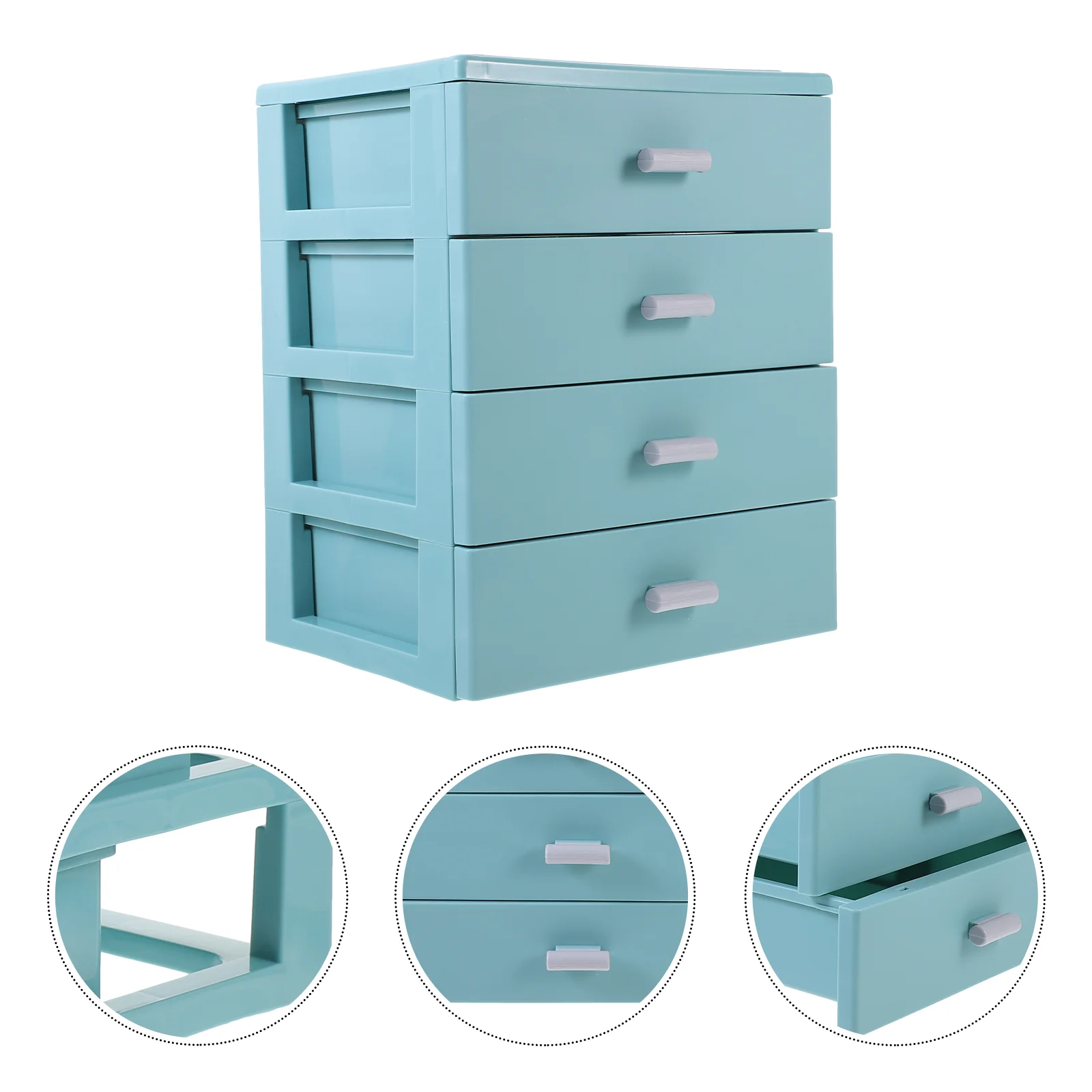 

Storage Box Case Desktop Drawers Decorative Table Organizer with Container Tabletop Pp Office