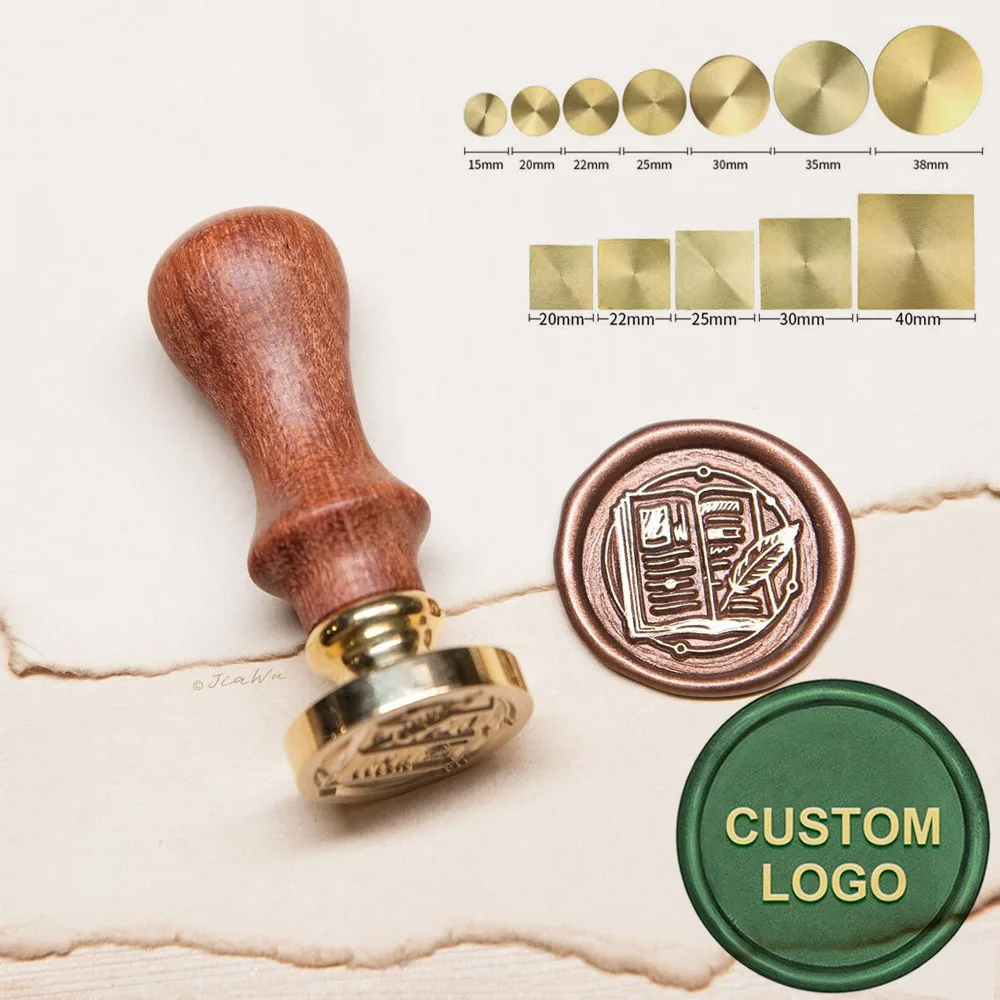 Customized Seal Wax Stamp Head with your LOGO Personalized Wax Seal Custom Logo 25/30/40/50/60mm Craft for Card Making Wedding
