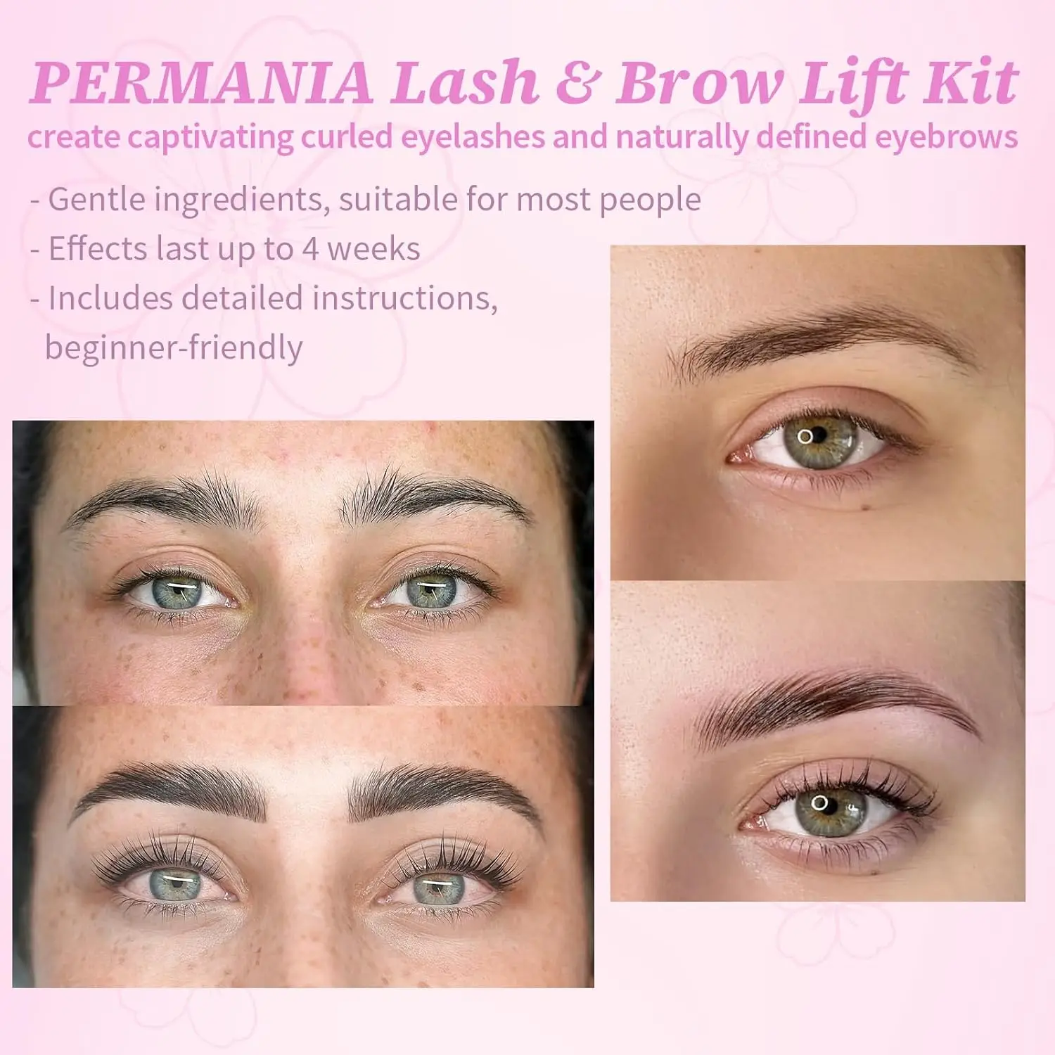 パーマニア ラッシュリフトキット 2 in 1 まつげ美容液 再利用可能なアイパッチ付き まつげリフトキット 下まつげのカールに使用