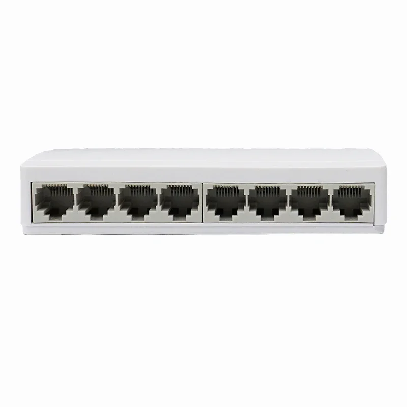 Conmutador Ethernet Gigabit de 8 puertos, conmutador de red de escritorio de 10/100/1000Mbps, Plug & Play, MDI/MDIX automático, concentrador LAN RJ45 para oficina en casa