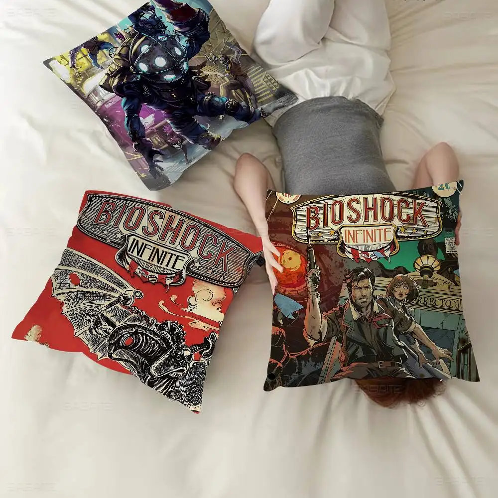 T-The Game Of B-BioShock Punk Pillowcase Toon Gift Cushion Cover Bedroom Home Sofa Chair Seat Decor Pillow Case