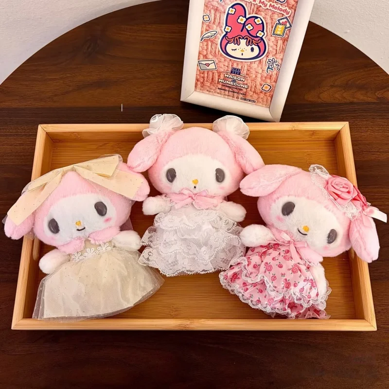 

My Melody Floral White Tulle Skirt Series Plush Toy Keychain cute sanrio Melody toys Anniversary Birthday fantasy Stuffed doll