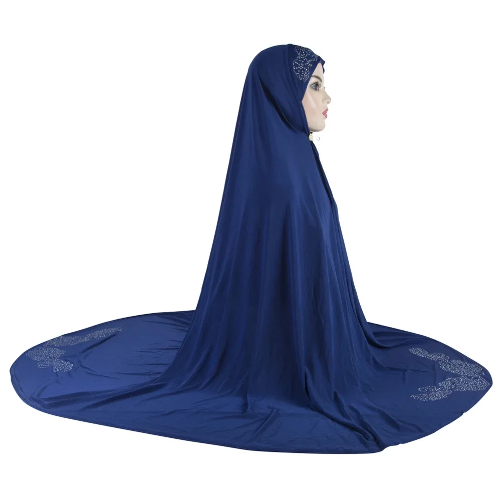 Large Khimar Muslim Women Hijab Scarf Amira Overhead Veil Niqab Nikab Eid Ramdan Prayer Clothes Islamic Head Wrap Shawls Turban