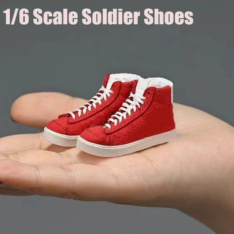 1/6 Scale Soldier Sneakers Trend Dolls High Top Canvas Shoes Hollow Mini Toys Boots For 12'' Men/Women Action Figures Model Body