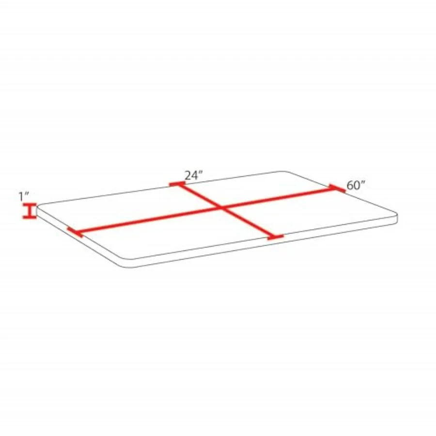Regency Rectangular Standard Table Top 60 x 24 Cherry/Maple