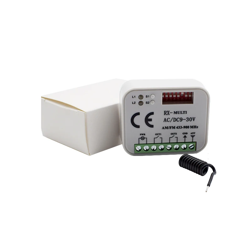 Compatible for BFT DITEC Hormann Sommer 300-868Mhz Universal 2 Channel 9-30V Rolling&Fixed Code Garage Door Remote Receiver