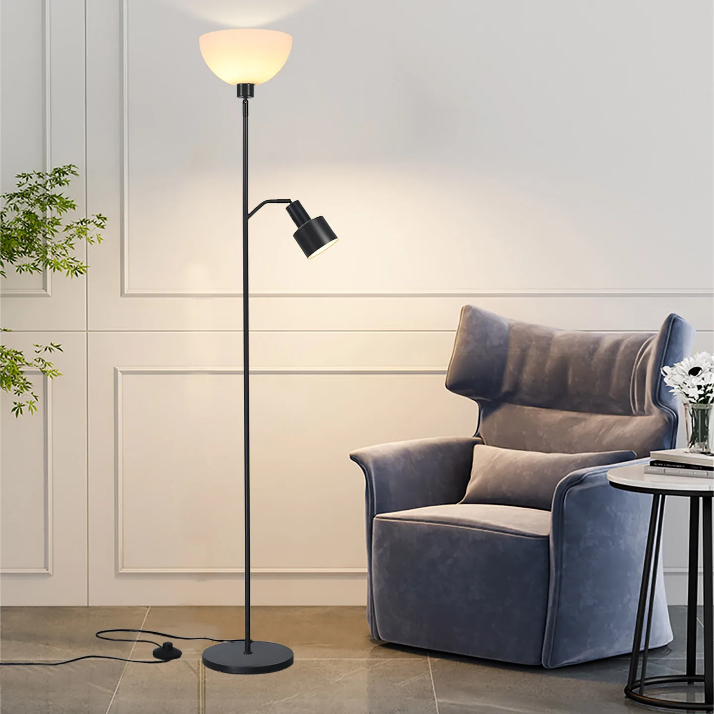 Living room, bedroom, bedside sofa, atmosphere reading, fill light desk lamp, vertical upward facing lamp
