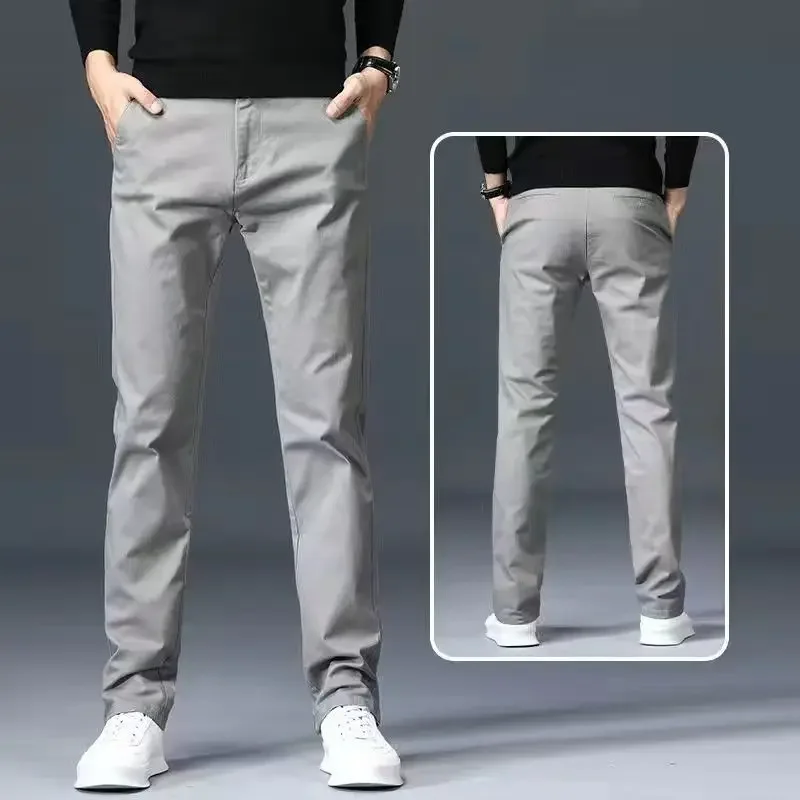 Trousers for Men Cotton Casual Pants Man Long Pocket Sale Slacks Classic Y2k Harajuku Fashion Big Size Trend Streetwear Baggy