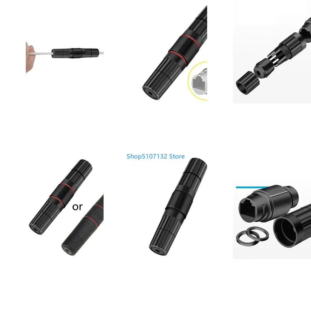87HD IP67 Waterproof RJ45 CAT6/CAT5E/CAT5 Female to Female Coupler Connector Shielded 8Pin for Outdoor Ethernet LAN Cable