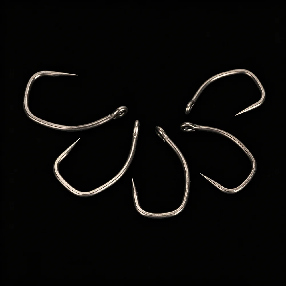 Hirisi 50/100pcs Coating High Carbon Stainless Steel Barbless Hooks Fishing Hook Fishing Tool Accessories 8030 – Detail 3