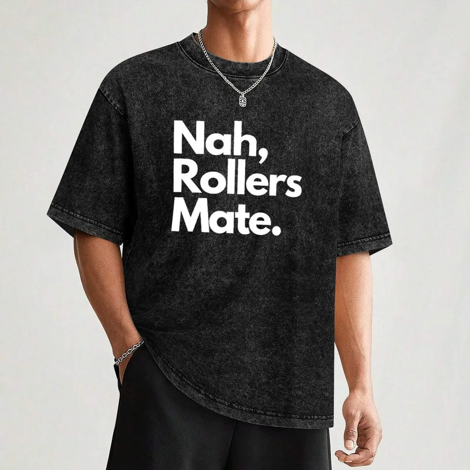 ناه، رولرس ميت طبل وباس قميص تي شيرت ثقيل الوزن أنيمي تي شيرت قمصان جرافيك تي شيرت الرجال الرسم #3