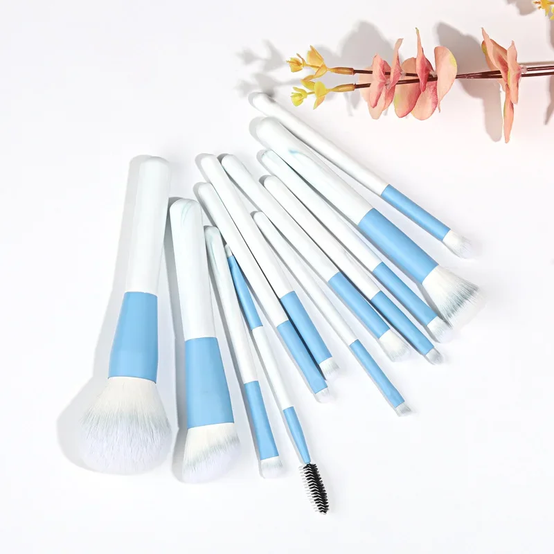 12 pieces of 3-color makeup brush set super soft hair powder brush tools for beginners makeup brushes beauty foundation brush