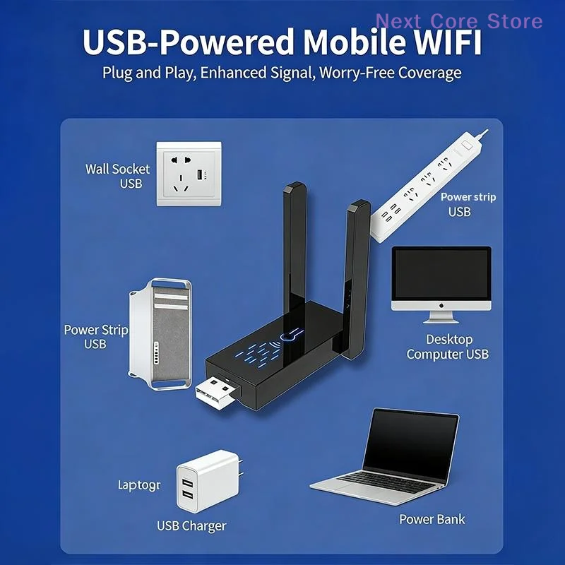 [NC]Wall Penetrating King Network WIFI Router Extender USB Enhancer Signal Amplifier[NC] - view 5