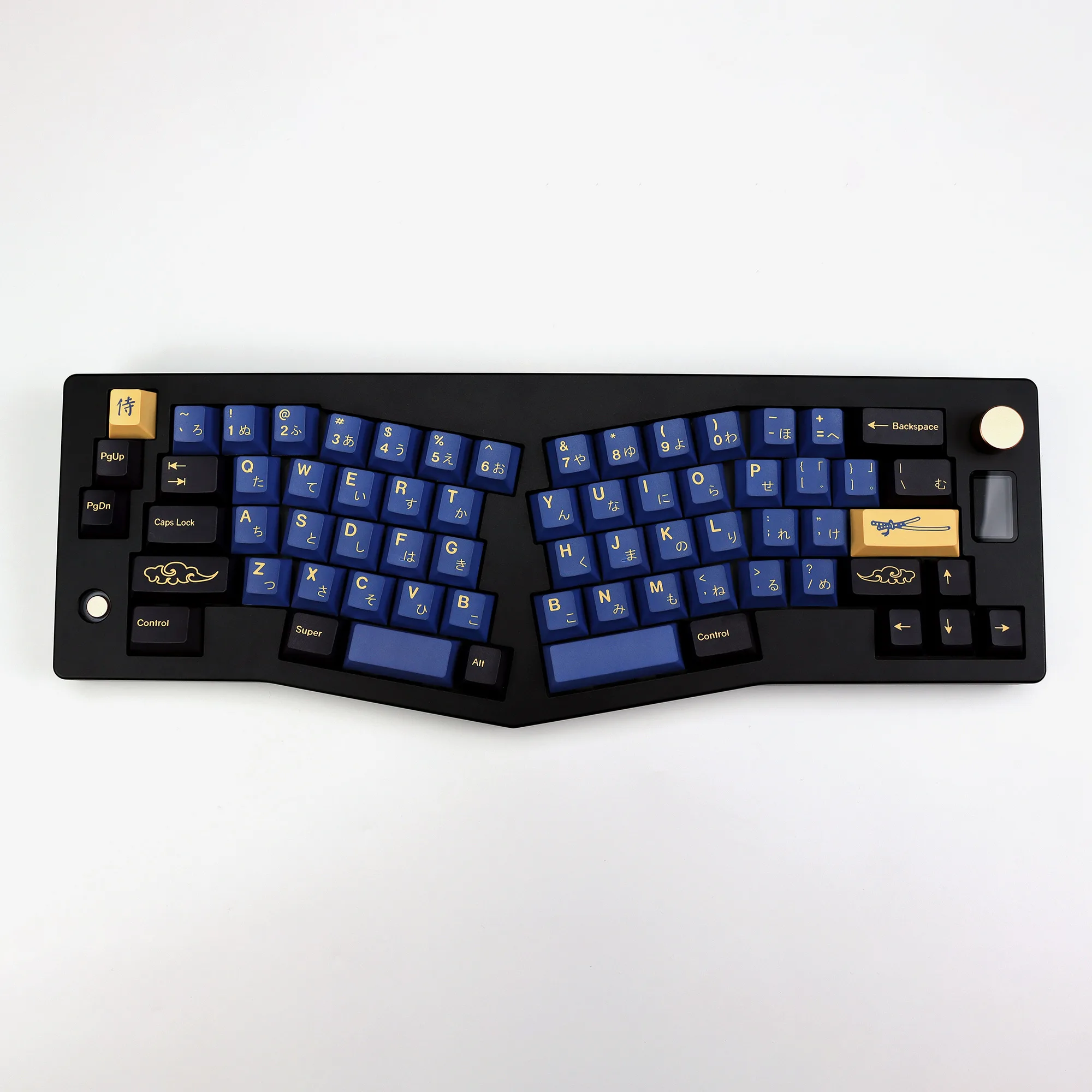 KBDiy Japanese Retro Blue Samurai GMK Keycap Cherry Profile Alice ISO PBT Keycaps For Aula Mechanical Keyboard Gamer Split Space