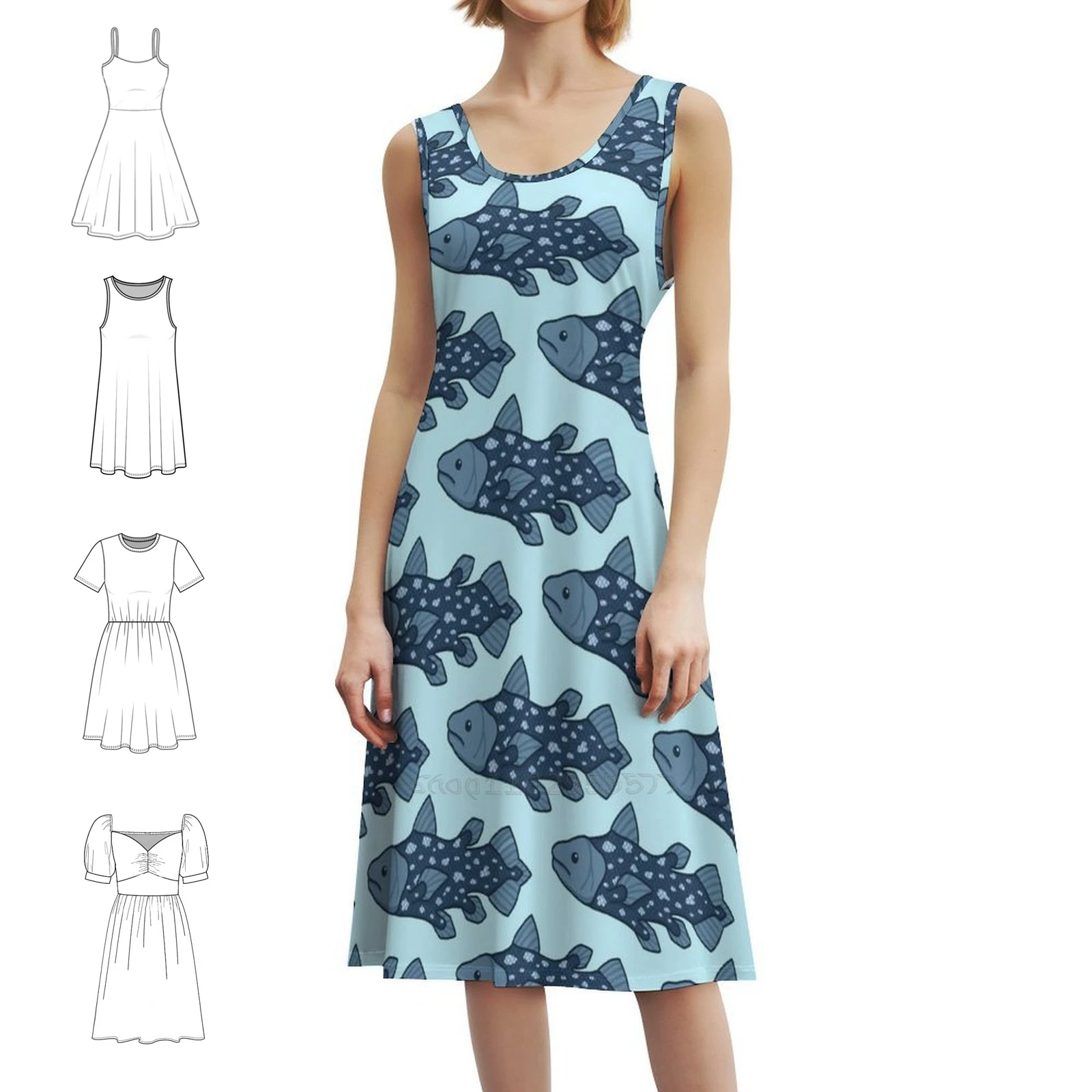 

Coelacanth женское уличное платье в стиле хип-хоп с графическим принтом, вечерние клубные платья Coelacanth Fish Ocean Ocean Ocean Ocean Party Dresses