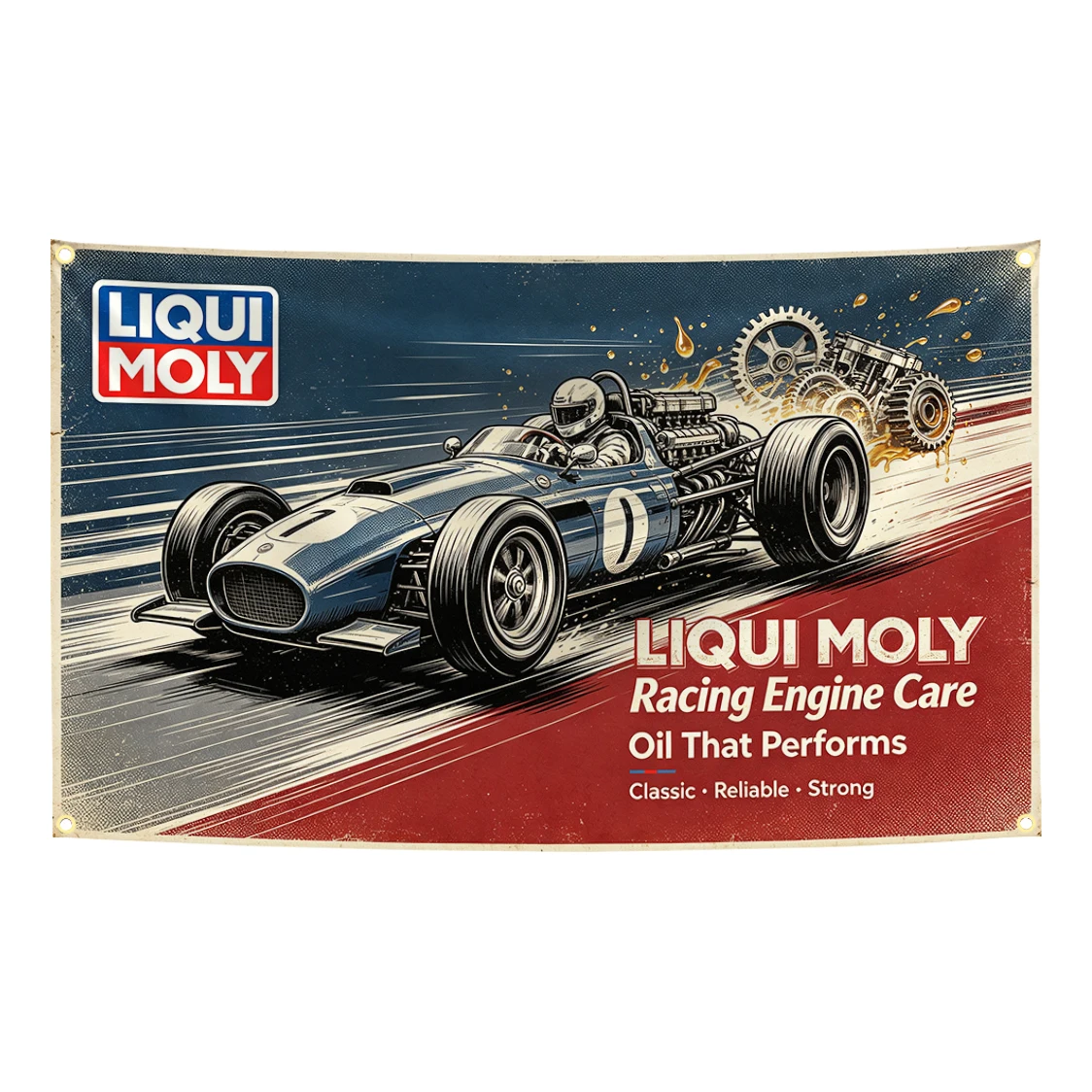 60x90cm 90x150cm 120x180cm Liqui Moly Flagge Deutsches Motoröl Wandteppich Polyester Banner Auto Garage Werkstatt Wanddekoration