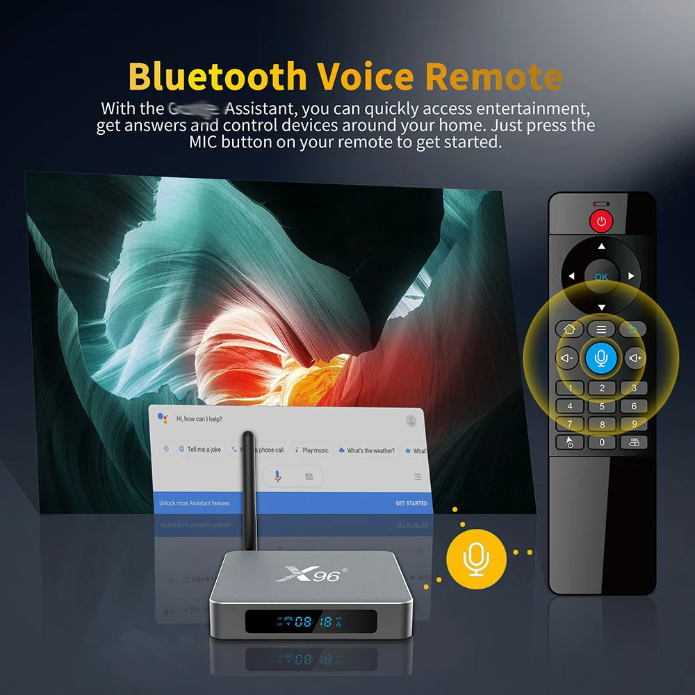 X96X9 جديد TV Box 8K عالي الوضوح أندرويد 9 صندوق التلفزيون الذكي مشغل الوسائط الذكية TV Set Top Box Ethernet Smart TV Box Google Play