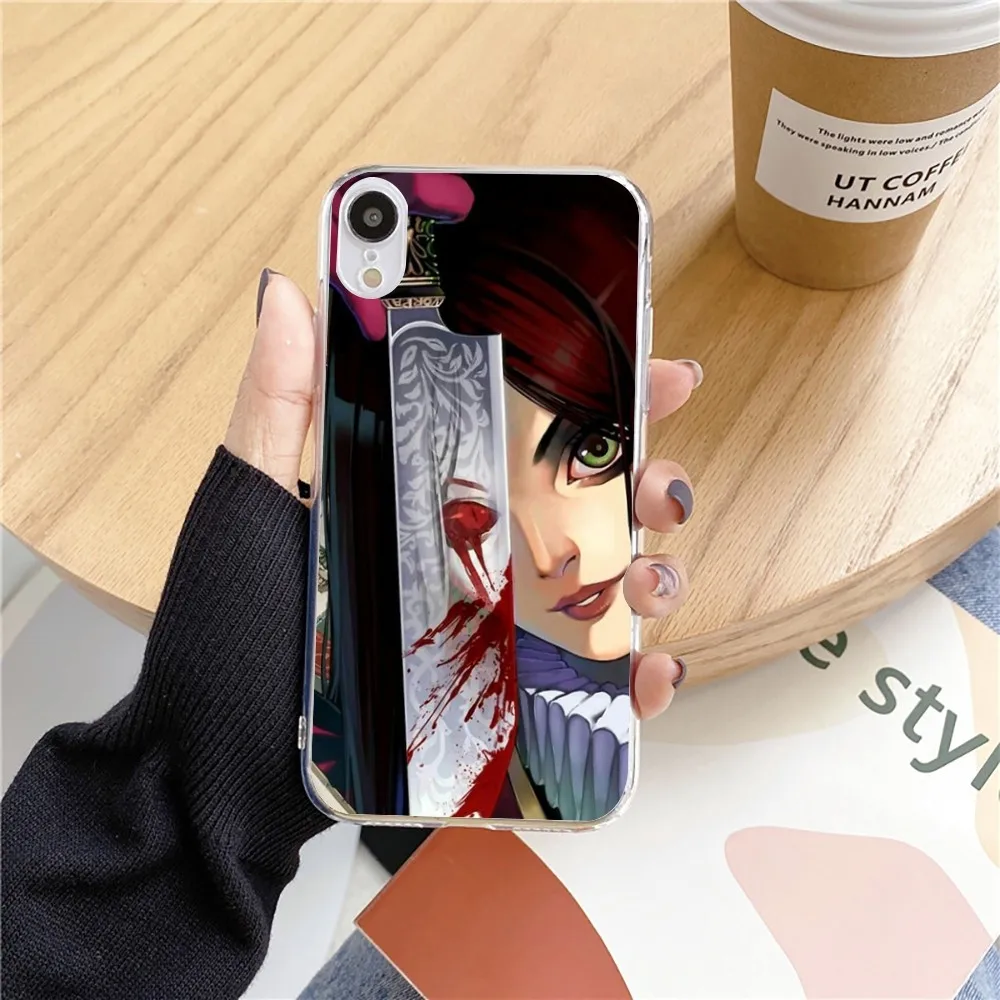 Game A-Alice M-Madness Returns Phone Case For Iphone 15 11 13 14 Pro Max 7 8 Plus X Xr Xs Max 16pro 12mini Transparent Cover