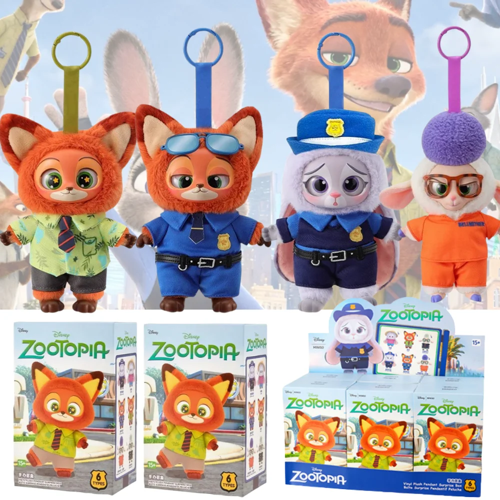 

Горячая игрушка Zootopia Judy Nick, виниловая плюшевая слепая коробка, аниме, периферия, рюкзак, сумка, очаровательные аксессуары, модная коллекция Mystery Box Gi