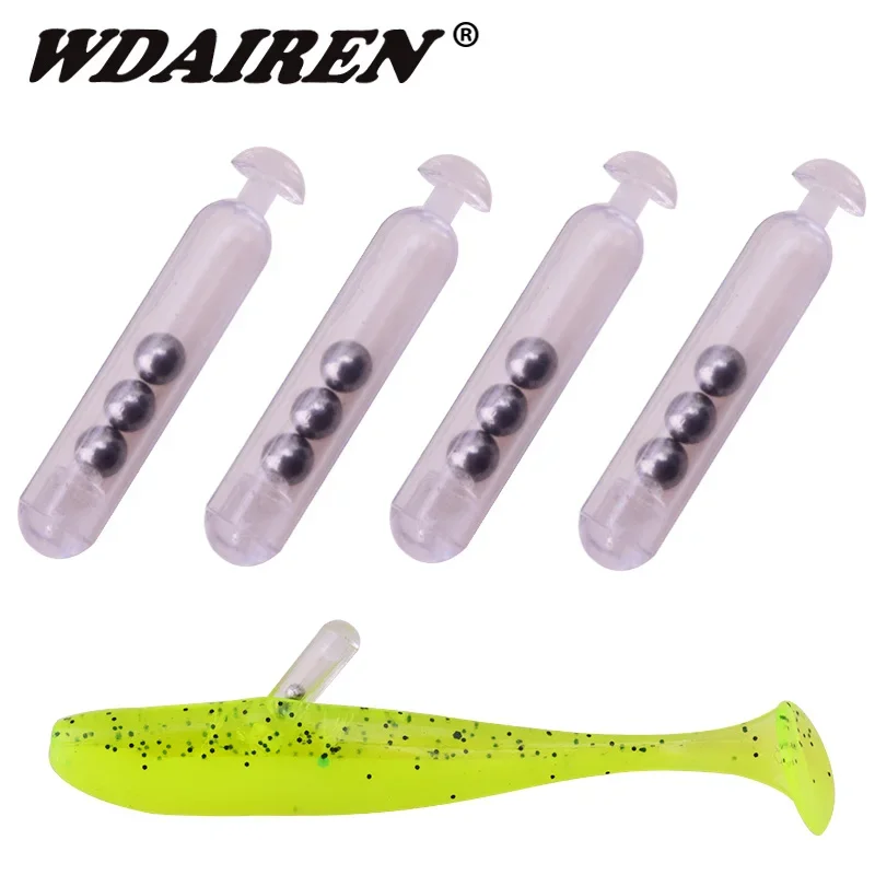 20 Pcs Plastic Fishing Lure Baits Rattles Insert Tube Soft Worm Jig Fishing Lure Fly Tie Tying Fishing Sound Bar Baits Making