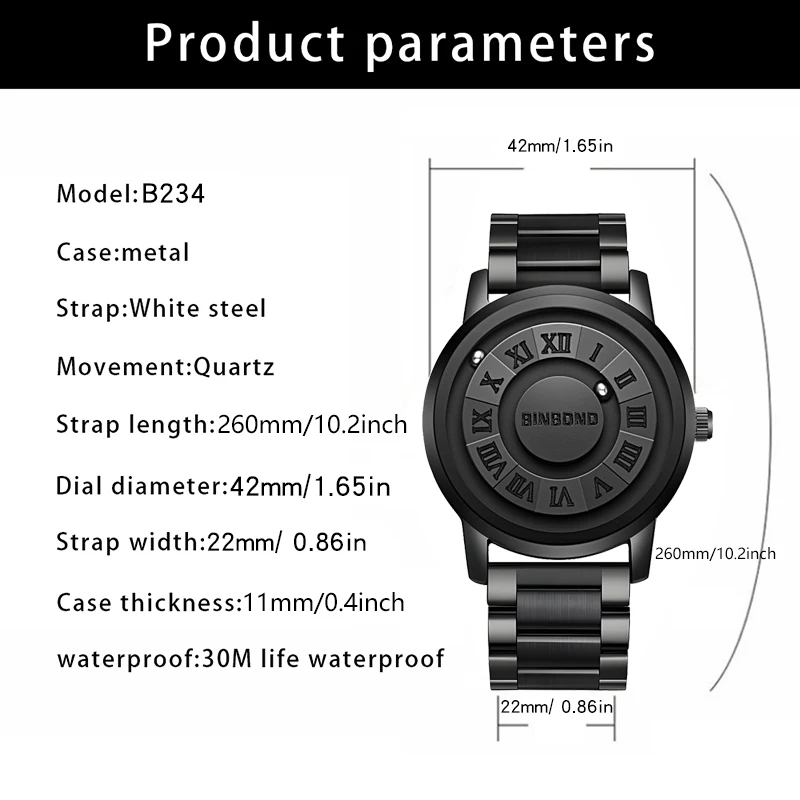 2024 Luxury Watch Men Creative Scrolling Pointer Magnetic Force Sport Watches Men Ouartz Chronograph Man Clock Relogio Masculino