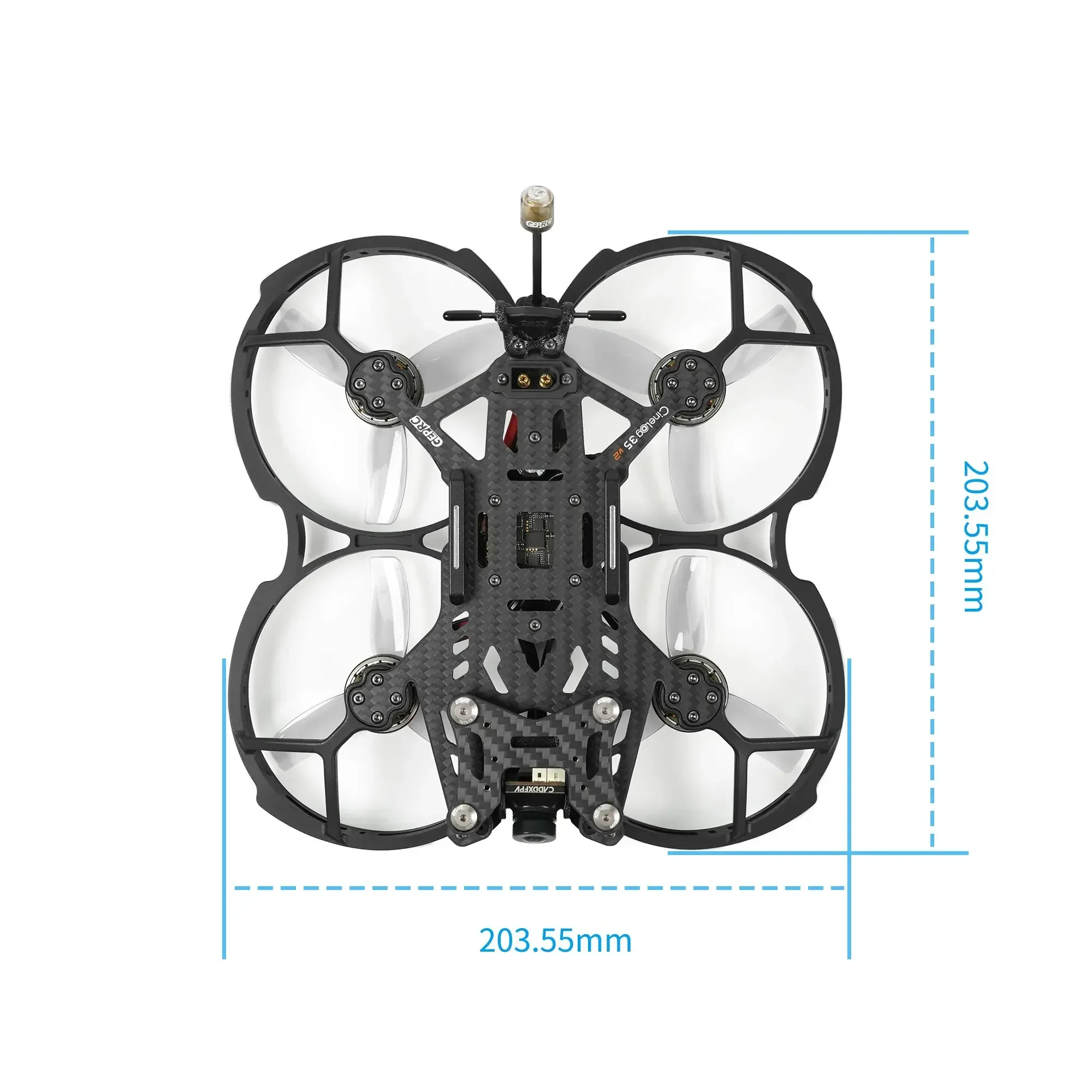 GEPRC CineLog35 V2 Quad analogico GEP-F722-45A AIO V2 RAD 1W VTX Caddx Ratel2 SPEEDX2 2105.5 2150KV 6S Cinewhoop da 3,5 pollici