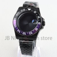 40mm NH35 Watch Case and Jubilee Bracelet Silde Buckle Black PVD for 28.5mm Dial NH34 NH35 NH36 Automatic Movement Sapphire