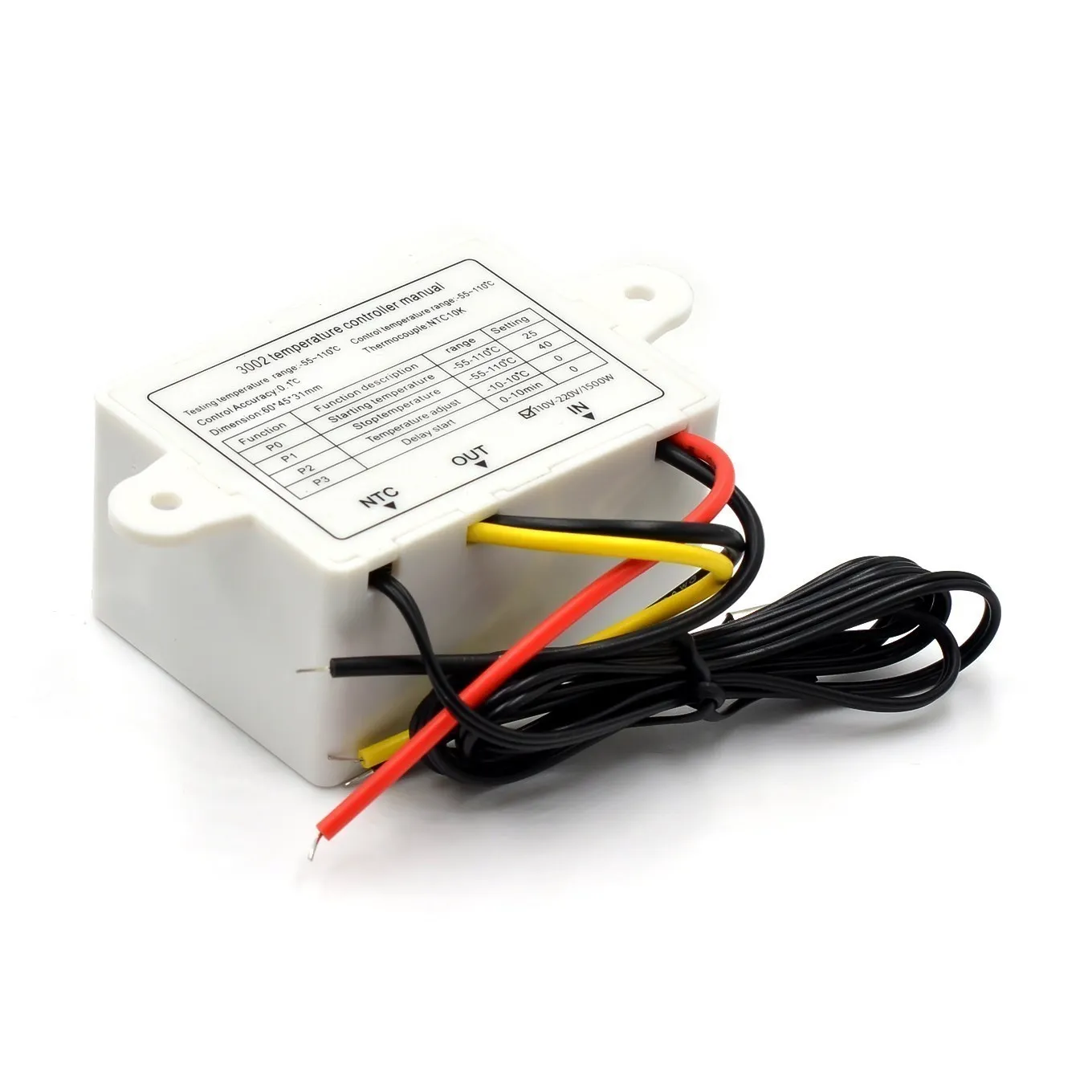 12V 24V 110-220V W3002 digital temperature controller microcomputer thermostat regulator hot and cold temperature control switch