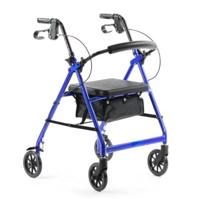 

RO563 Lightweight Aluminum Folding Rollator Walker CE Certified 136kg Capacity Indoor/Outdoor Use Rehabilitation