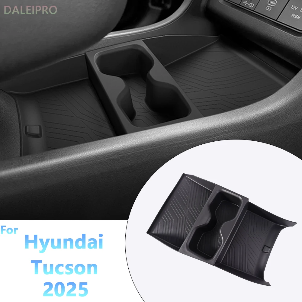

For Hyundai Tucson NX4 2025 Car Center Console Organizer Tray Layered Storage Box Armrest Organizer Box TPE Car Accessories