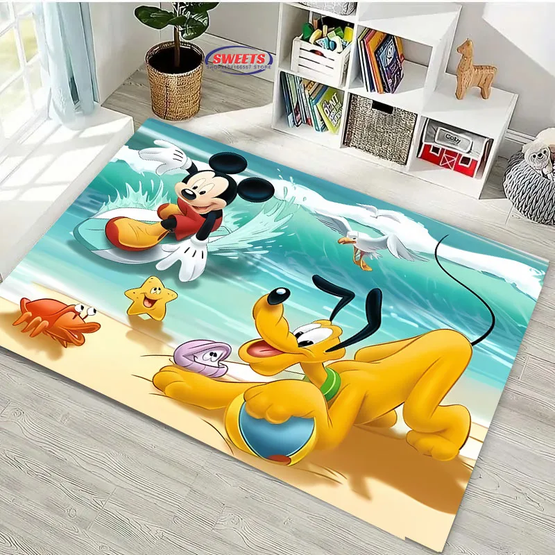 거실 침실용 3D 프린팅 디즈니 플루토 카펫, 복도 긴 스트립, 미끄럼 방지, 부드러운 영역 러그, 소파 도어매트, 홈 데코 매트