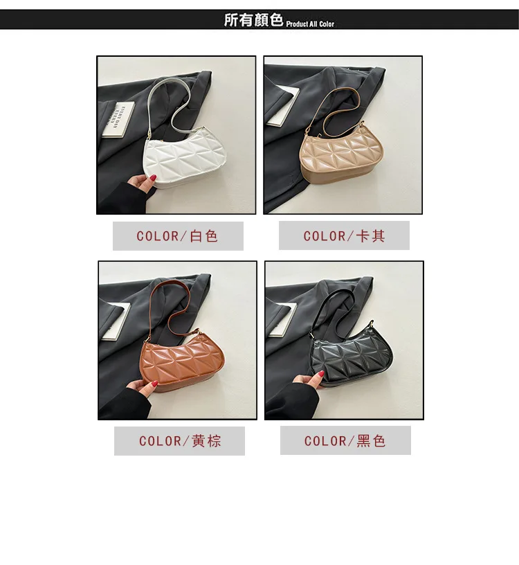 Retro Casual Frauen Totes Schulter Taschen Mini Mode Weibliche Unterarm Einkaufstasche Weibliche Leder Einfarbig Handtasche für Frauen – Detail 3