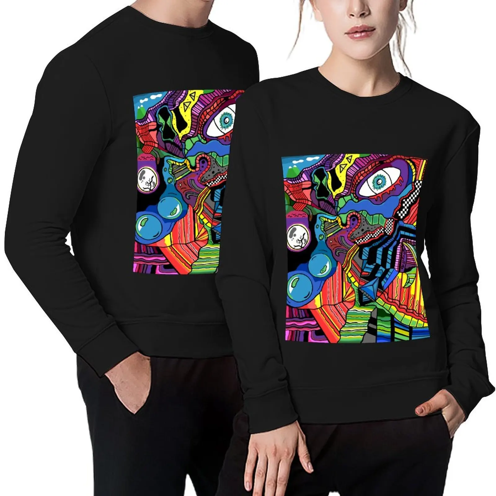 

LSD drawing Pullover tracksuits men's coat men's clothing korean style clothes men's sweatshirts