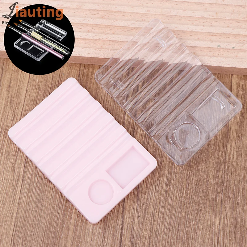 Acrílico transparente Nail Brush Stand, Pintura Pen Holder, Paleta de Display, Paleta de Cores, Manicure Tool, 1Pc