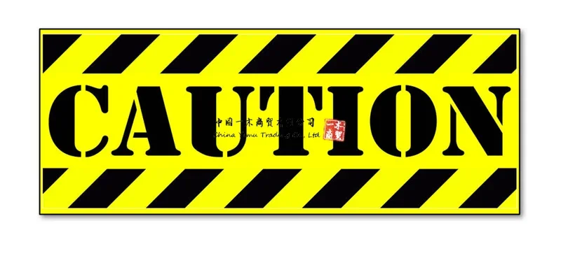 Caution Safety Alert Warning Striped Hazard Vinyl Sticker Deca