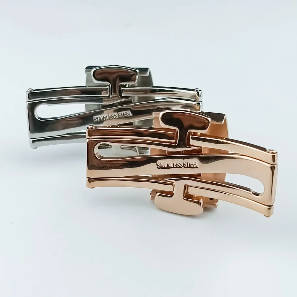 18mm stainless steel strap buckle butterfly buckle polishing buckle strap buckle watch accessory ear width 21mm