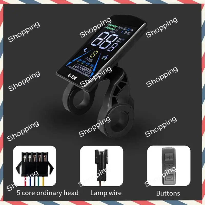 A44M Electric Bicycle Display S-100 LCD Display Control 24V - 72V Speed Meter 5Pin Speedometer - Image 5