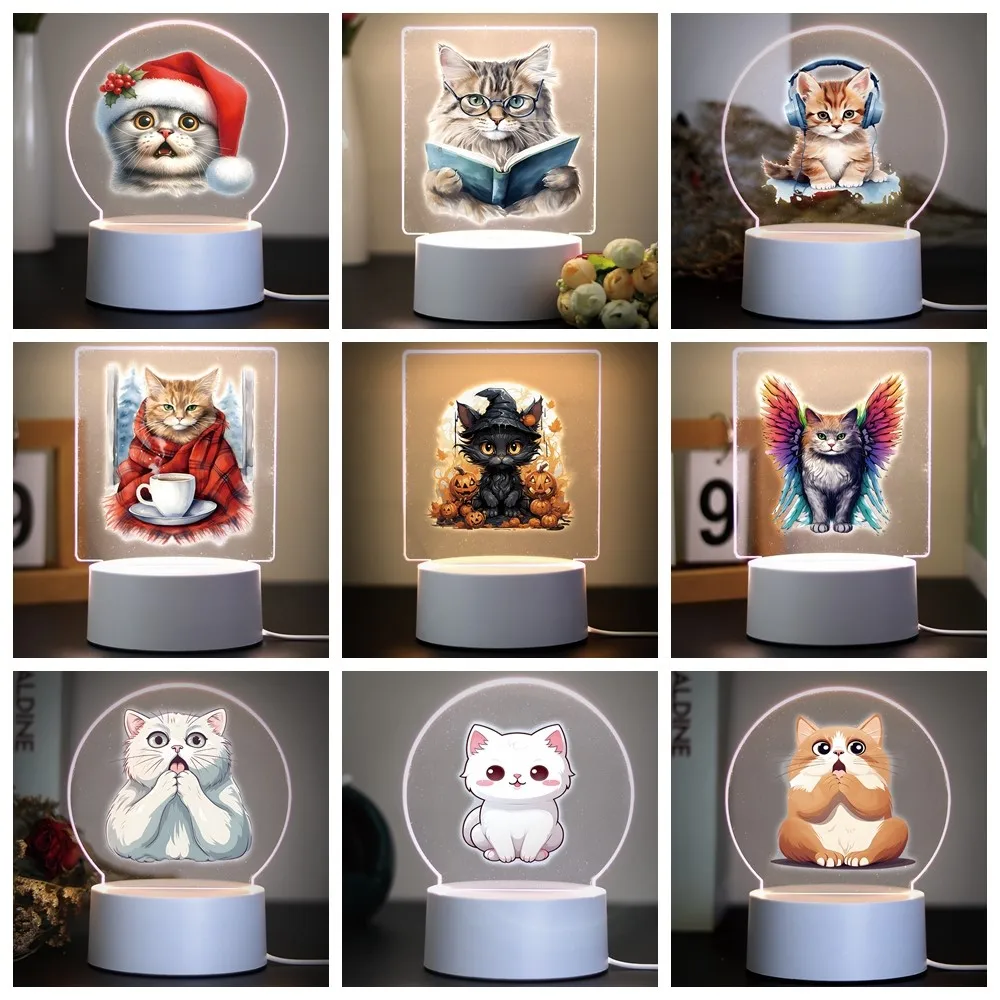 

cat 3D Led Room Decor Decoration Children Hoom Gift Led Night Light For Home Children'S Night Light