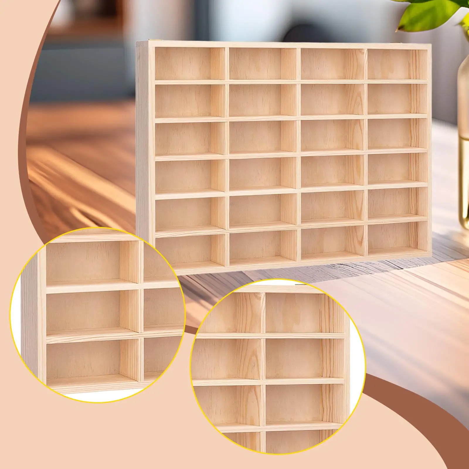 1/64 Model Auto Vitrine Home Decor Decoreren Ambachtelijke Showcase Modern Hout 24-ruimte Muurbevestiging Organizer voor Beeldjes Kantoor