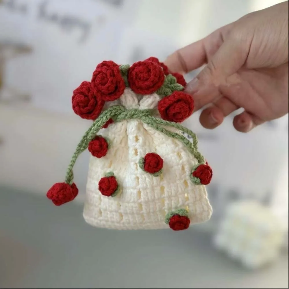 

Набор материалов для творчества: необработанный комплект для рукоделия, плетеная сумка-ведро для букета роз, мягкая, большой вместимости