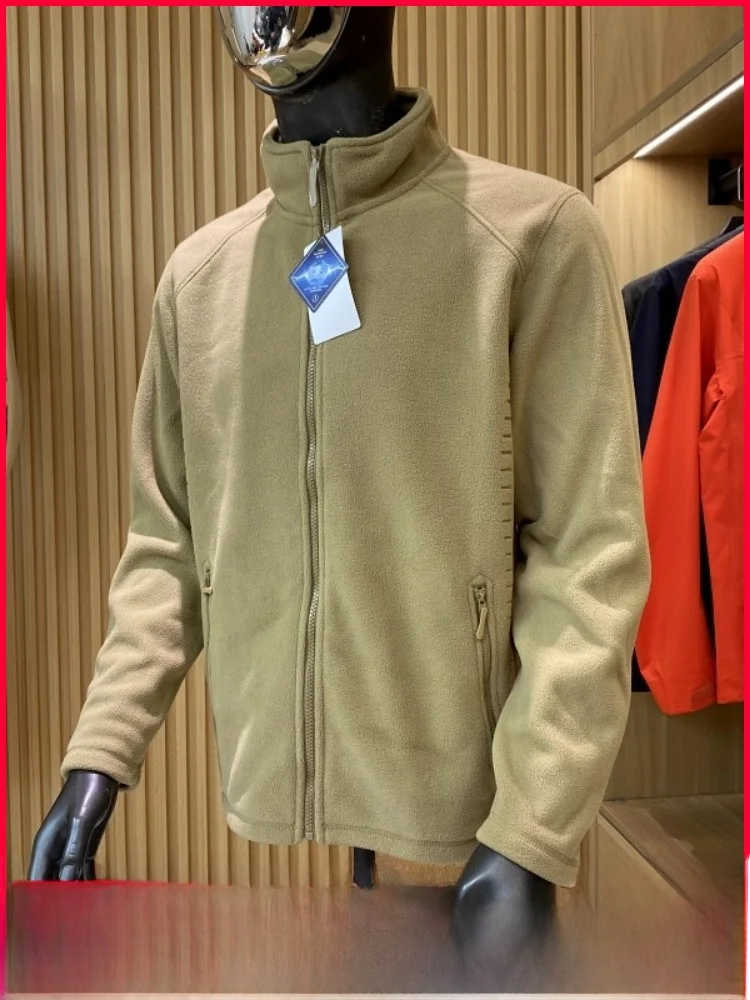 

Double-Sided Fce Jaet Stand Collar Men's Faionable Lightweight Warmth Loing Outerwear for Autumn And Winter