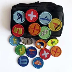 Boy Scouts of America Badge Fabric Applique Embroidery Hook and Loop Patches,Reward and Encouragement Morale Tactical Emblem