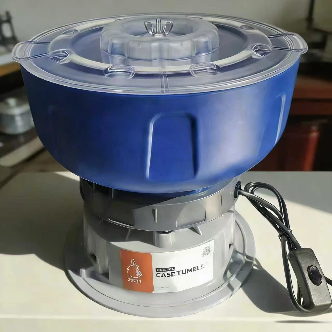 Case Tumbler Electric Sander Polisher 110V EU Standard Household Refurbishment Tool with Standard Media Separator